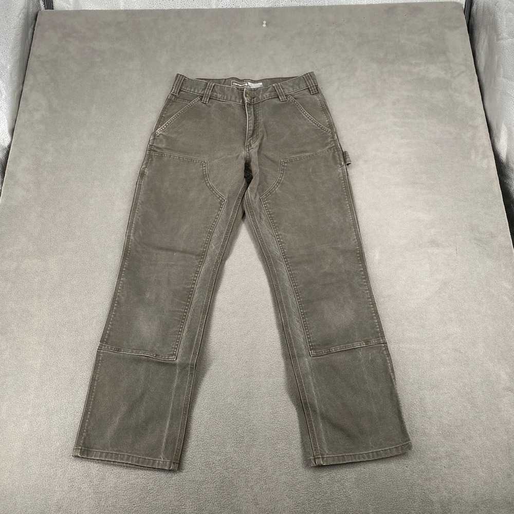 Carhartt Rugged Flex Relaxed Fit Double Front Work Pants Brown 30x30 BN3334-M